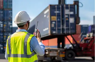 Officer managing shipment on port for freight forwarding company in dubai